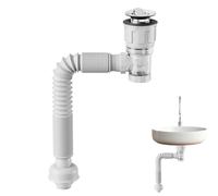 Telescopic Drain Hose Odor - Expandable Outlet Hose, Adjustable Washbasin Sealing Tube, Flexible Drain Tube | P Trap Connector for Kitchen Sink and Bai