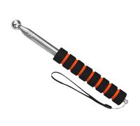 Telescopic Drum Hammer Wall Inspection Tool with Lanyard Red | Metal and Plastic Build, for Walls, Folding 51 Inch Rod, Blackboard Presentations, Tour Guiding