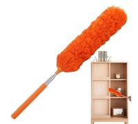 Telescopic Duster - Extendable soft fiber Microfiber Duster | Washable Reusable Spider Web Brush | Cobweb Broom For High Ceilings For Cleaning Fan Cobweb Blinds Furniture Car Interiors