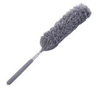 Telescopic Duster - Feather Duster | Duster On A Stick | Feather Duster Extendable | Reusable Fiber Dusting Brush | Flexible, Bendable Cobweb And Ceiling Duster With Ergonomic Telescoping Pole
