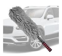 Telescopic Duster - Long Extendable Duster, Spider Web Remover, Ergonomic Antistatic Microfibre Cloth for Dashboard, Glass, Seats, Car Interior, and Household
