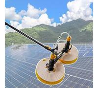 Telescopic Electric Solar Panel Cleaning Brush with Rotating Head - Efficient Dust Removal for High Pile & Sloping Roofs, Perfect for Solar Maintenance