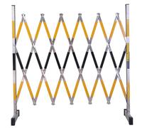 Telescopic Expandable Traffic Barricade - 47"x196" Yellow Mobile Driveway Barriers, Portable Folding Crowd Control for Construction & Events, Road Safety Solutions