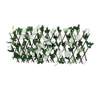 Telescopic Expanding Trellis for Artificial Flowers and Vines to Create Vertical Garden Wall Displays in Living Rooms or Patios (White)