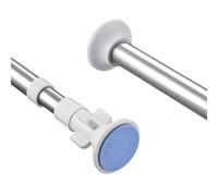 Telescopic Extendable Stainless Steel Curtain Rod Pole Rail, Adjustable Pole for Window Shower Bedroom and Doorway (3PCS,70-120cm)