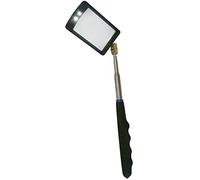 Telescopic Extending Inspection Mirror Swivel 2 LED Bright Light Torch 50 x 70mm