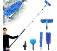 Telescopic Extension pole 20 ft Window Cleaning Equipment, Durable Aluminum Telescopic Duster, Washable Cobweb Duster for Cleaning Ceiling Fan, Blinds, Indoor/Outdoor High Window
