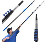 Telescopic Extension Pole 7m, 24ft Multi-Purpose, Window Cleaning Pole, Paint Roller Extension Pole, Lightweight Aluminum Telescopic, with Extension Pole, for Cleaning Tool and Light Bulb Changer