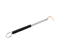 Telescopic Extension Pole with Hook, Stainless Steel, 15 to 41.7 Inch | Black Finish, Outdoor and Garage Use, Wear Resistant Build, Ergonomic Grip for Long Reach Retrieval