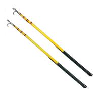 Telescopic Fiberglass Pool Pole - Essential Lifeguard Equipment for Water Parks and Lakes - 2 Set Emergency Hook(Yellow,19.7 ft)