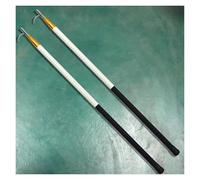 Telescopic Fiberglass Pool Pole - Essential Lifeguard Equipment for Water Parks and Lakes - 2 Set Emergency Hook(White,16.4 ft)
