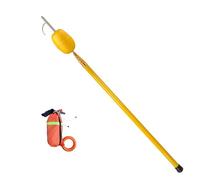 Telescopic Fiberglass Pool Safety Pole with Stainless Steel Hook for Water Rescue and Salvage in Lakes, Boats, and Water Parks