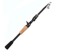 Telescopic Fishing Pole 1.5/1.8/2.1/2.4M Carbon Spinning Rod Baitcasting Fishing Pole 8g-25g Wooden Handle Casting(Casting Rod,1.5m)