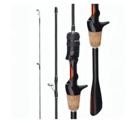 Telescopic Fishing Pole Ultra Light Carbon Fiber Lure Fishing Rod Tool for Carp Bass Trout(Orange Casting,1.5m)
