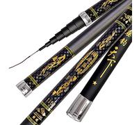 Telescopic Fishing Rod 8-16M, High Carbon Fiber Bait Spreader Pole, 19T Ultra Light & Super Hard Long Rod, Short-jointed Travel Fishing Pole For Carp, Freshwater & Saltwater Fishing(13m)