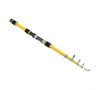 Telescopic Fishing Rod and Reel with Carbon Fiber Construction, Camouflage Design, and Ultralight Travel Portability for Carp and String Hook Fishing Methods, 1.8m/5.9ft(Yellow)