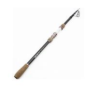 Telescopic Fishing Rod Combos Portable Telescopic Lure Rod Carbon Fiber Cork Wood Handle Spinning Rod Fishing Pole Tackle Trout Lure Fishing Portable Fishing Rods Outdoor Fishing Poles (One