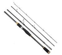 Telescopic Fishing Rod Fishing Rod 1.8/2.1/2.4/2.7/3.0m Carbon Fiber Multi-Section Portable Plug-in Fly Sea Ice And Reel Spinning/Casting(Black S rod,2.4 m)