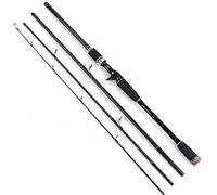 Telescopic Fishing Rod Fishing Rod 1.8/2.1/2.4/2.7/3.0m Carbon Fiber Multi-Section Portable Plug-in Fly Sea Ice And Reel Spinning/Casting(Black casting,3.0 m)