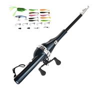 Telescopic Fishing Rod, Folding Fishing Rod Made of Light Metal, Portable Fishing Accessories for Father, Grandpa, Uncle, Partner