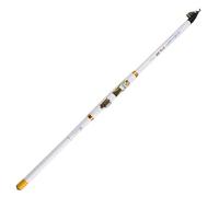 Telescopic Fishing Rod Hard 2.7/3.6/4.5/5.4/6.3Meters Rock Hand Pole Carbon Fiber Telescopic Spinning Fishing Rods Fish Tackle Black/White Fishing Rods(WHITE,3.6 m)