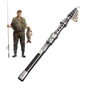 Telescopic Fishing Rod - Portable Folding Fishing Rod for Travel | Durable Telescopic Rod for Freshwater and Saltwater Fishing | Lightweight Fishing Rod with EV A Handle | Compact Fishing Rod