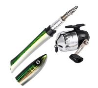 Telescopic Fishing Rod - Spinning Reel Combi, Travel Fishing Set | Saltwater Fishing Rod Foldable Fishing Rod for Children and Adults, Lightweight Fishing Rod Freshwater, Perfect for Holidays by the
