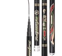 Telescopic Fishing Rod Telescopic Fishing Rod Carp Fishing Ultralight Carp Fishing Rod Feeder Rod Freshwater Stream Rod Carbon Fiber 6M 7M 8M 9M10M Fishing Rods(9m and gifts)