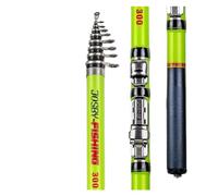 Telescopic Fishing Rod Telescopic Rock Fishing Rod Spinning Fly Carp Feeder Carbon Fiber Pesca 2.7M 2.4M 2.1M 1.8M 1.5M Mini Travel Reel Seat(Rock Rod Green,2.7 m)