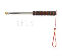 Telescopic Flagpole, 3 Metre Handheld Flag Pole with 4 Clips Extendable Portable Flag Holder for Garden Events Parades