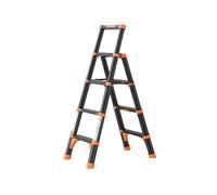 Telescopic Folding Aluminum Ladder 6-Step Multi-Functional Indoor Stairs - and Lightweight Portable Ladder for Home Use Perfect for Attics and Closets