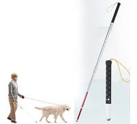 Telescopic Folding Blind Cane with Glow-in-the-dark Swivel Head, Lightweight Titanium Alloy for Enhanced Mobility and Safety, Ideal for the Visually Impaired