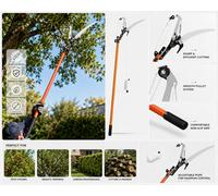 Telescopic Garden Lopper Extendable Tree High Branch Pruner Cutter 30cm Saw