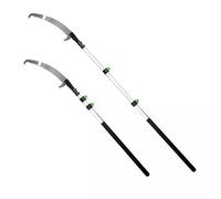 Telescopic Garden Pruning Saw, Razor Sharp Cutting SawAluminium Pole Extendable Long Reach Tree Loppers Large Saw Blade Tree Pruning, Trimming Non-Slip Handles | 2.5 Meter Extendable to 155-264cm