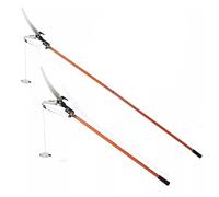 Telescopic Garden Tree Pruner Branch Cutting Lopper Aluminium Extendable Pole Long Reach Branch Leaves Tree Trimming and Pruning Forestry Yard Garden Patio Cutter (Telescopic Pruner Saw)