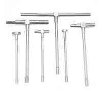 Telescopic Gauge Set, 6Pcs 8-150mm Measuring Range Adjustable Inner Diameter Gauge High Precision Telescopic T Bore Hole Gauges Micrometer Measuring Tools, 0.1 Accuracy