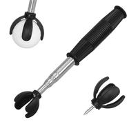 Telescopic Golf Ball Retriever 4-Prong Back Saver Claw Tool with Suction | Non Slip Grip Golf Ball Pick Up for Golfers Adults Players Retirees Men Women Husbands Friends Family Outdoor Bush Water