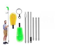 Telescopic Gutter Brush Extendable Gutter Cleaner Tool Plastic Nylon Telescopic Keep gutters Clean Without Clogging Clean gutters from roof (D)
