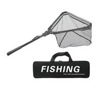Telescopic Handle Fishing Net - Fly Fishing Nets for Trout Fishing Equipment Folding Fishing Net with Telescopic Handle | Aluminum Alloy Fishing Gear for Kayak Fishing, A