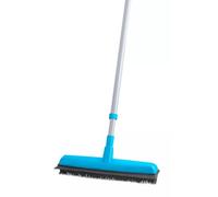 Telescopic Handle Rubber Broom Pet Hair Removal Sweeping Floor Cleaning Brush