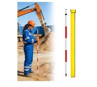 Telescopic Heavy Aluminum Alloy Prism Rod Set Survey Pole,Total Station Surveying Equipment for Road and Municipal Engineering(6.6 Feet)