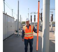 Telescopic Height Measuring Pole for High-Voltage Electrical Operations, Insulated Multi-Section Collapsible Design, Extendable Up to 600cm/19.7ft
