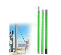 Telescopic High Voltage Insulated Hot Stick with Extension Rod - Epoxy Fiberglass Operating Tool for Power Switch and Line Fault Maintenance(10kV-2m/6.6ft (2-Section))
