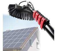 Telescopic Hydrocleaner Cleaning Brush Black,Photovoltaic Panel Cleaning Tool, Water Powered, for Cleaning Photovoltaic 6M/20FT