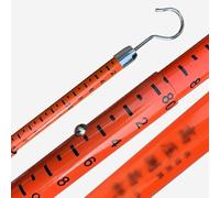 Telescopic Insulated Height Measurement Tool, 16 25 30 40 59 ft Non-Conductive Measuring Grade Rod, Dual Sided Scale Survey Pole with Alloy Hook(10 m/32.8 ft)