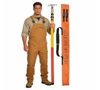 Telescopic Insulation Operating Poles, Portable Hot Stick Rescue Hook, High Voltage Insulation Equipment, Fiberglass Epoxy Pole for Power Station/Factory/Auto Maintenance(8m 4sections)