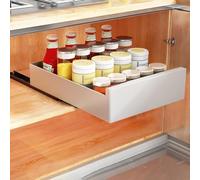Telescopic Kitchen Drawer nizer 25kg Capacity Adhesive Pull-Out Shelf 35cm Width x 43cm Depth x 9cm Height 30cm Length Ideal for Cabinets Space-Saving Solution.