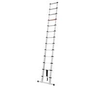 Telescopic Ladder; 13 Tread; Aluminium; 150kg; Silver/Black/Red