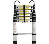Telescopic Ladder, 16.5FT Aluminum Telescoping Ladder with Non-Slip Feet and Stable Hooks, Portable Extension Ladder for Household and Outdoor Working, 330lb Capacity, EN131 （5m)