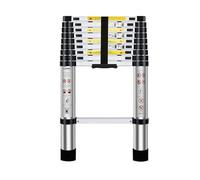 Telescopic Ladder 2.9m/9.5ft, Extendable Ladder Aluminium Portable, Adjustable Step, Non-Slip Feet, Max Load 150kg, for Lofts, Home Maintenance, Warehouse Organisation, etc.